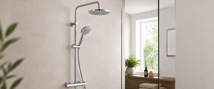Adjustable shower columns