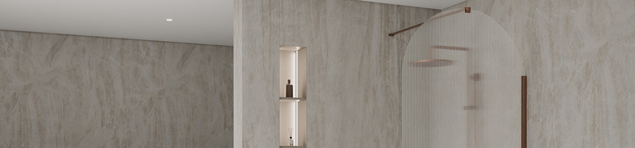 Fluted Glass Shower Enclosures