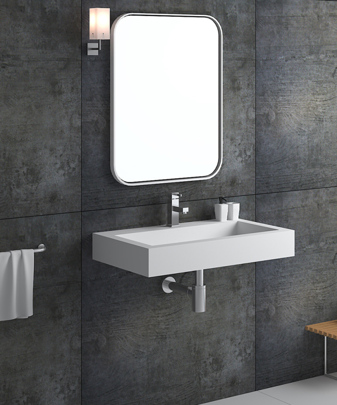 Beni Wall-Hung Basin - Matte White