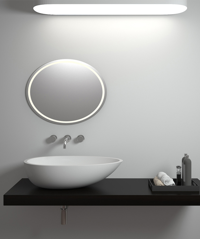 Nkayi Oval Countertop Basin - Matte White