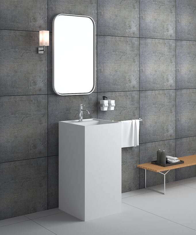 Okoyo Square Freestanding Basin - Matte White