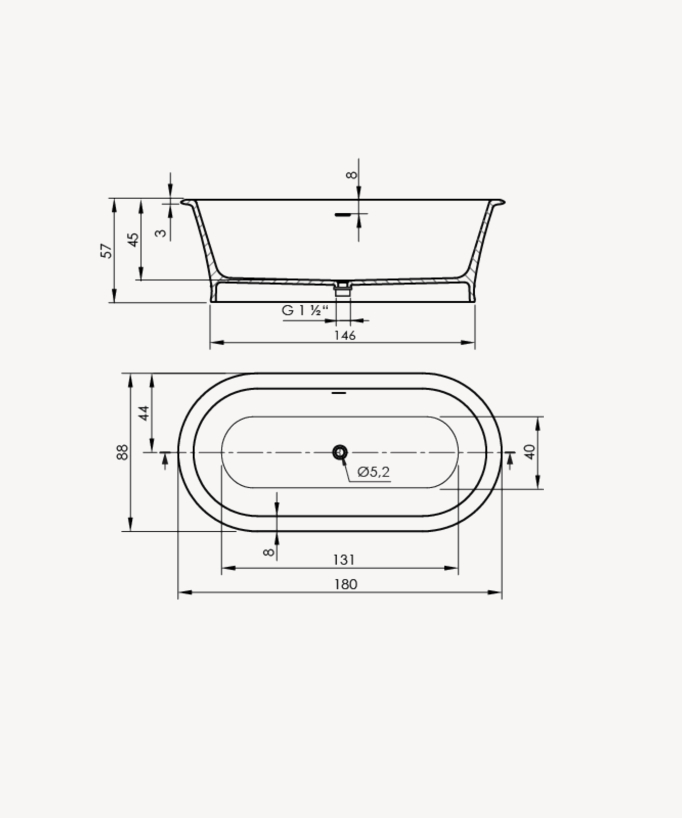 Classic Freestanding Solid Surface Bath - White