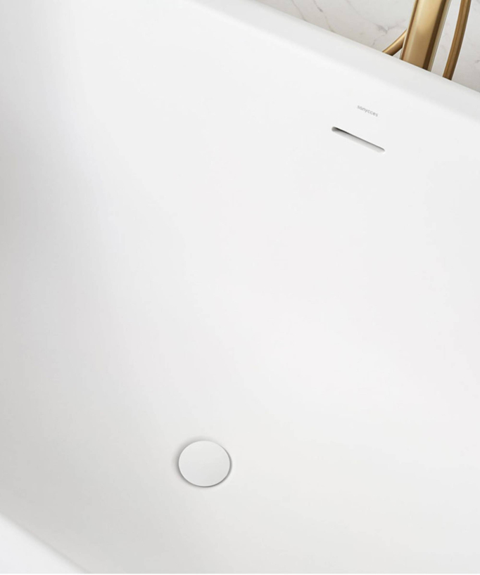 Classic Freestanding Solid Surface Bath - White