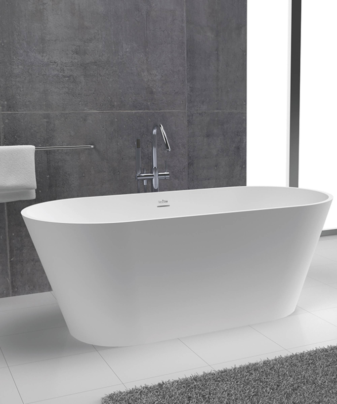 Moderne Freestanding Bath - Matte White - 1700 x 800 mm