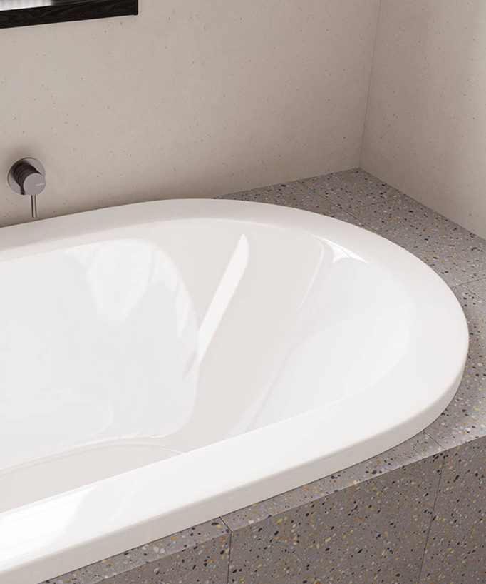 Loft Built-in Acrylic Bath - Glossy White