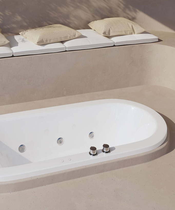 Loft Built-in Acrylic Bath - Glossy White