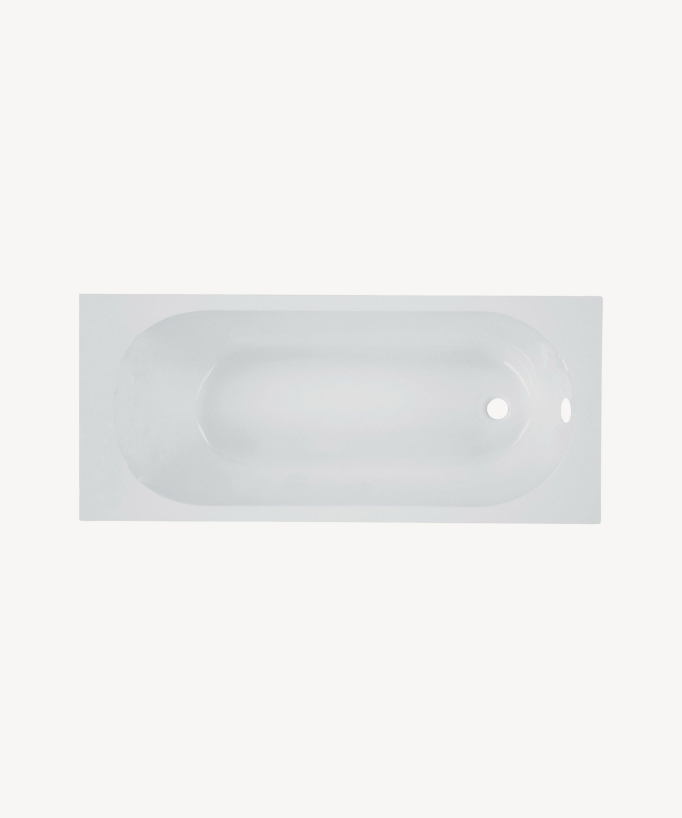 Serena Acrylic Bath with SH Panel - Glossy White