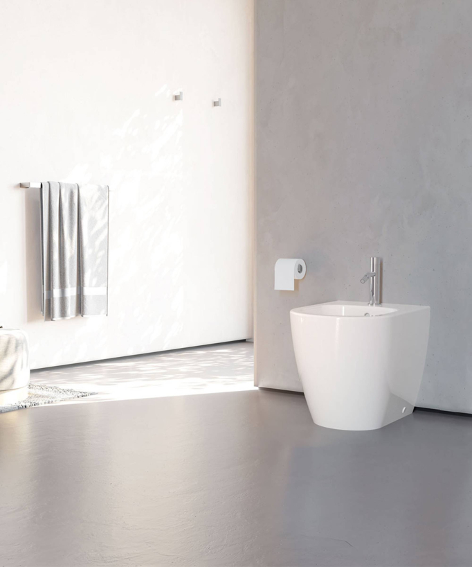 Arc Floor-Standing Ceramic Bidet - Glossy White