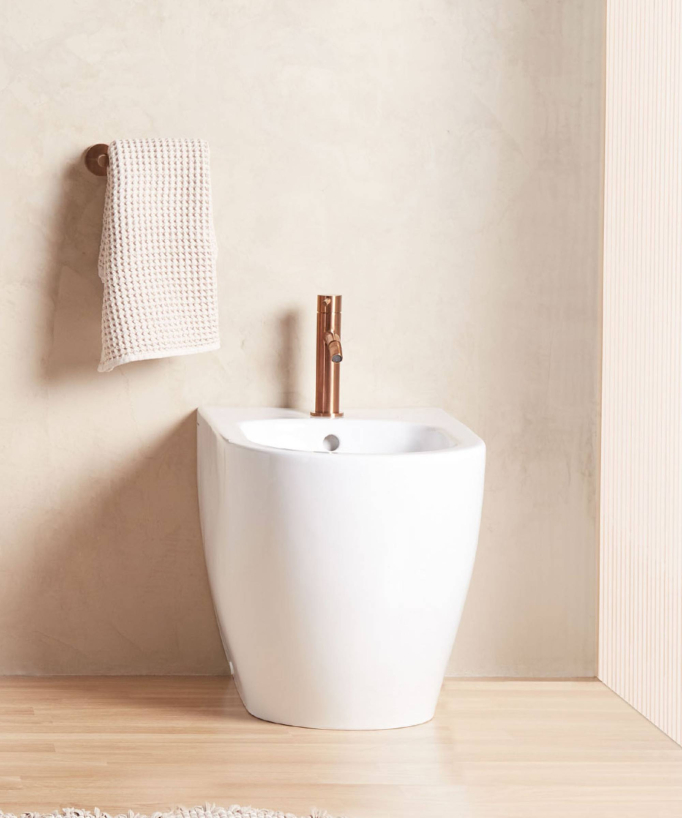 Arc Floor-Standing Ceramic Bidet - Glossy White