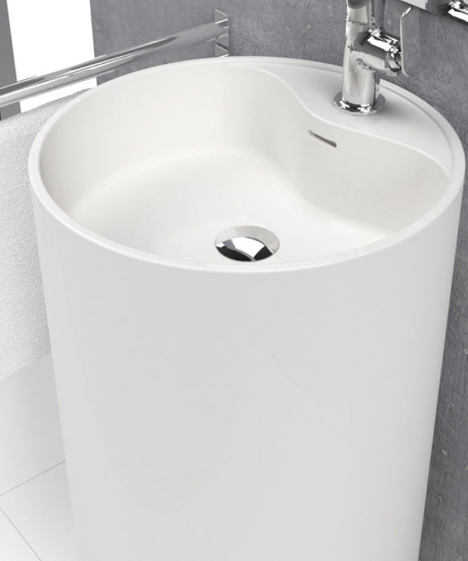Vistabella Modern Freestanding Basin - White - Ø45 cm
