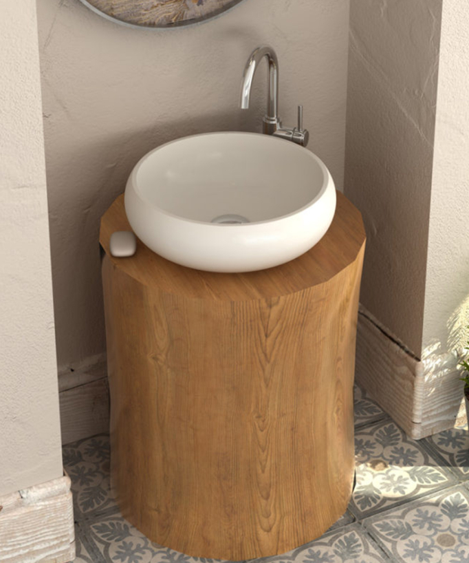 Rondo Round Countertop Basin - White