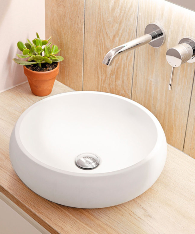 Rondo Round Countertop Basin - White