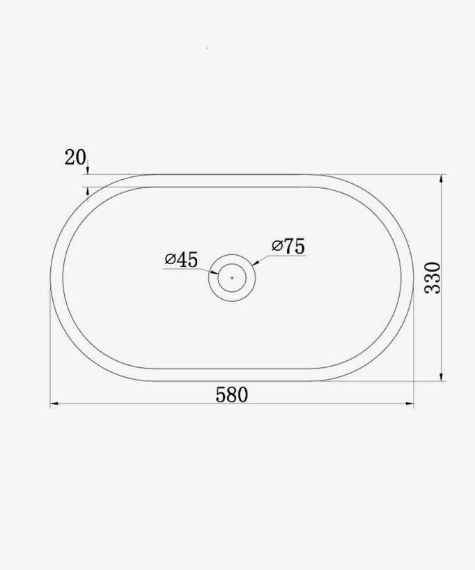 Dongou Oval Countertop Basin - Matte White