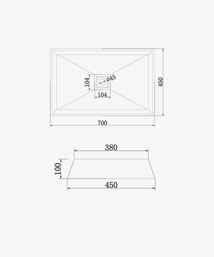 Madingou Rectangular Countertop Basin - Matte White