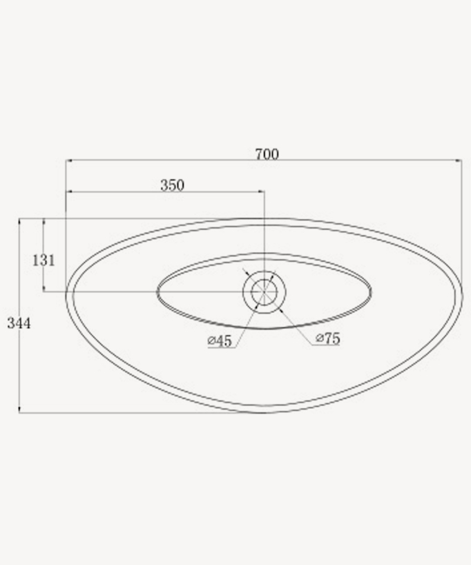 Kinshasa Modern Solid Surface Basin - Matte White
