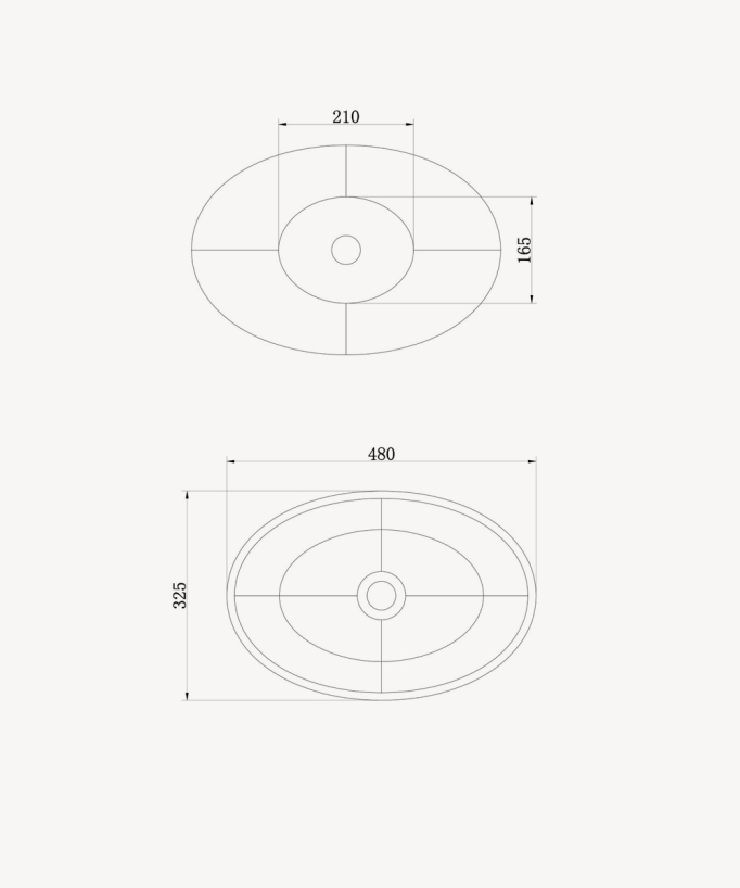 Tshikapa Oval Countertop Basin - Matte White