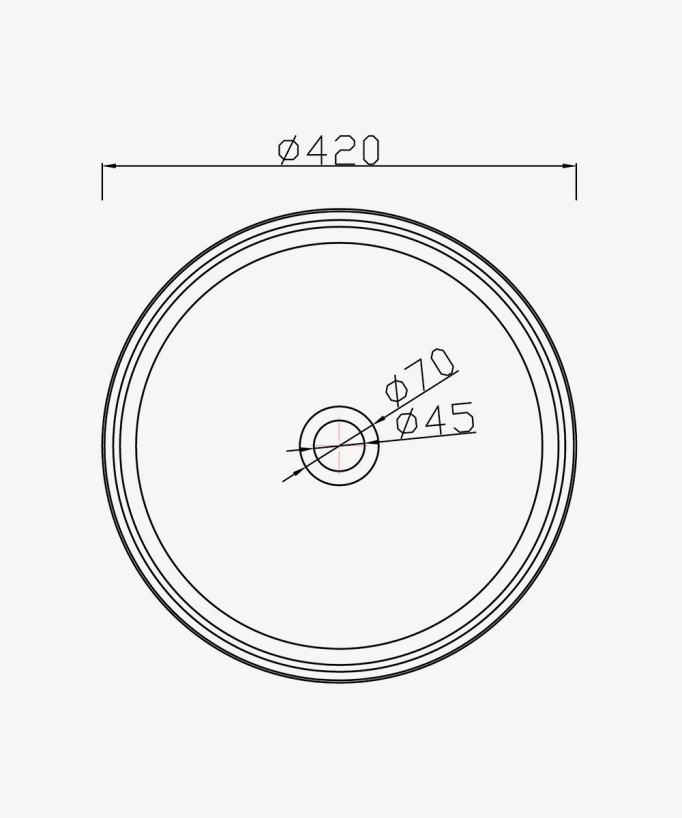 Uvira Round Countertop Basin - Matte White