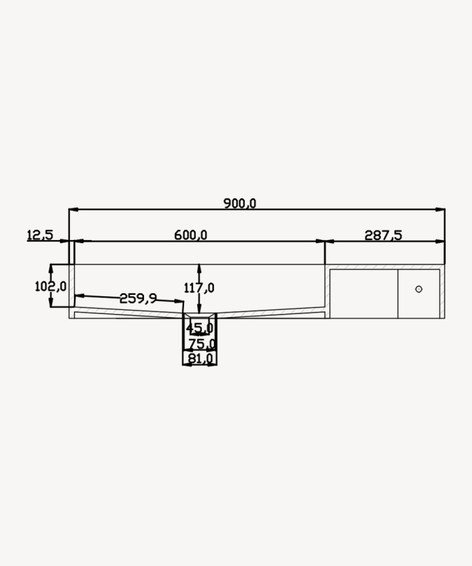 Bandundu Wall-Hung Basin - Matte White