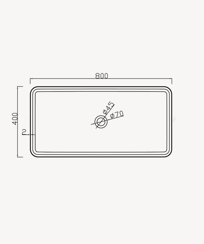 Mbandaka Rectangular Countertop Basin - Matte White