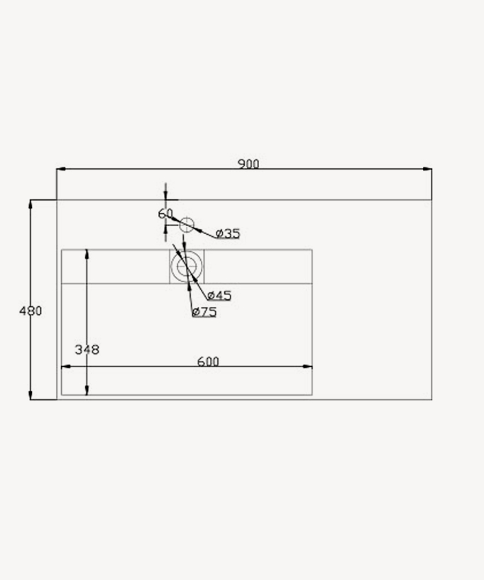 Bumba Wall-Hung Basin - Matte White