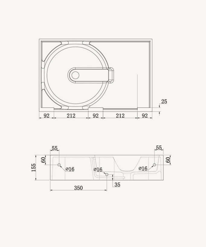 Lomami Wall-Hung Basin - Matte White