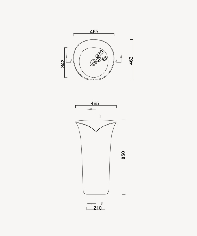 Pointe-Noire Round Freestanding Basin - Matte White