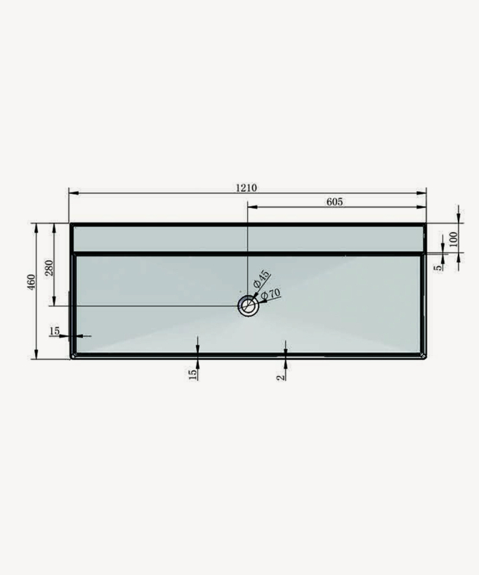 Matadi Rectangular Countertop Basin - Matte White
