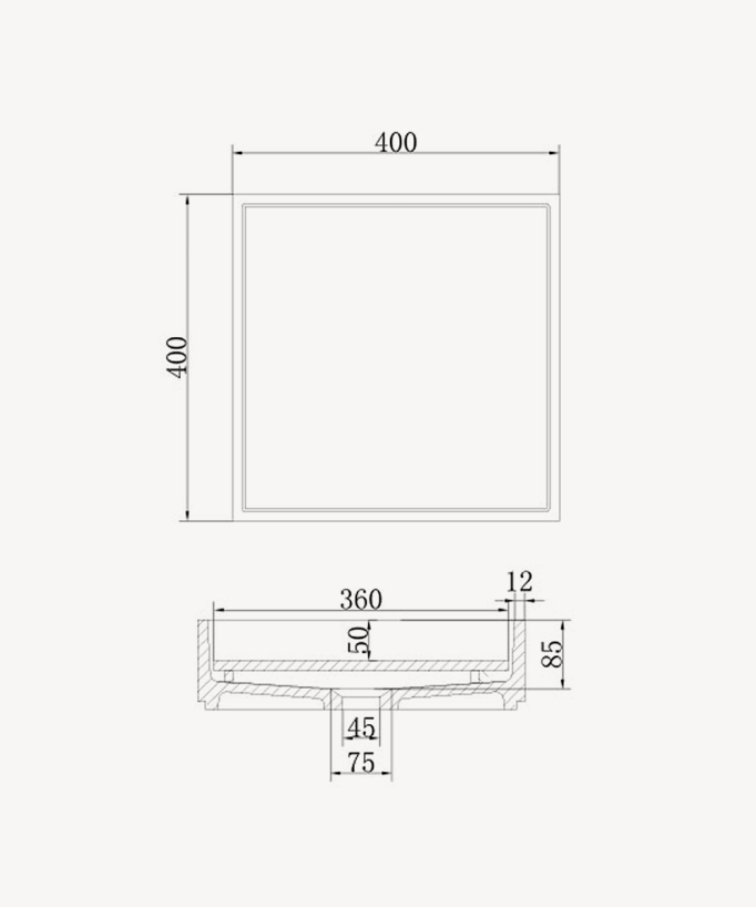 Boma Square Countertop Basin - Matte White
