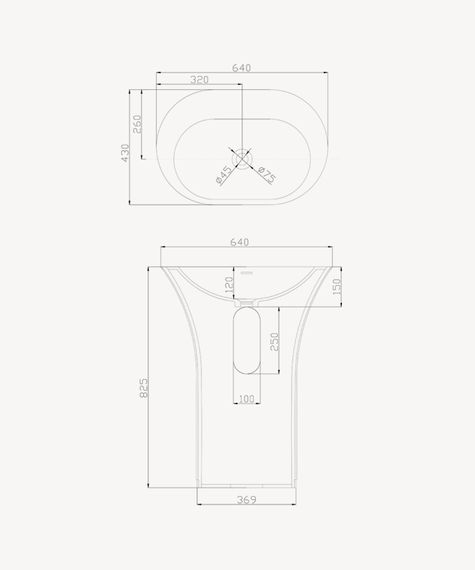 Madingo Oval Freestanding Basin - Matte White