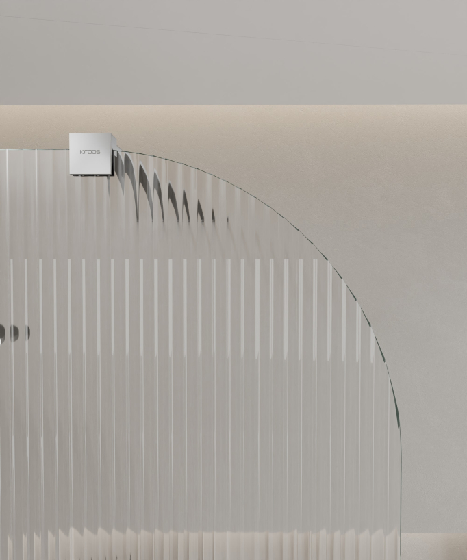Cuba Fluted Glass Shower Screen - Chrome Profile
