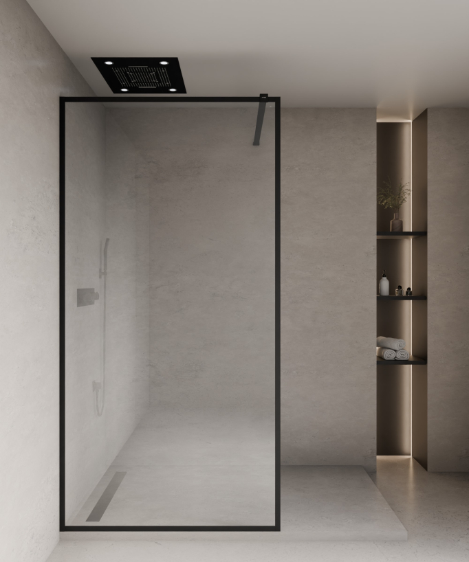 Evora - Black Shower Screen