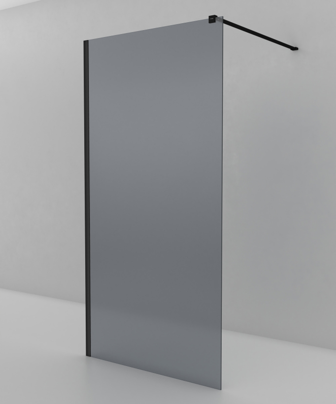 Seia Black Smoked Glass Shower Screen