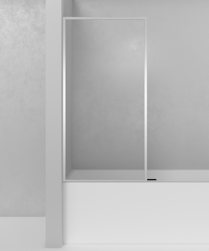 Guadra Fixed Bath Screen - Chrome Frame