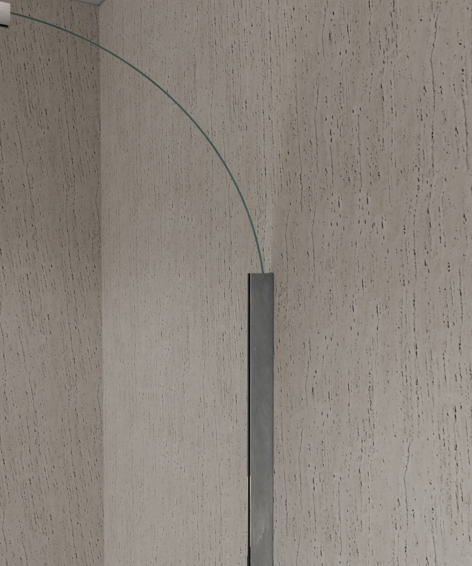 Leira Fixed Bath Screen - Chrome - 70 x 140 cm