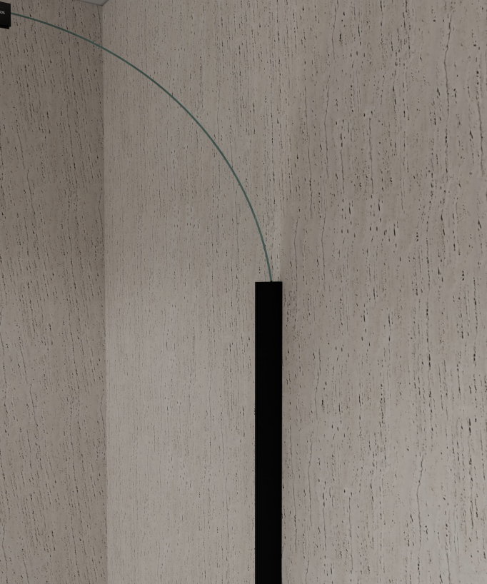 Leira Fixed Bath Screen - Black - 70 x 140 cm