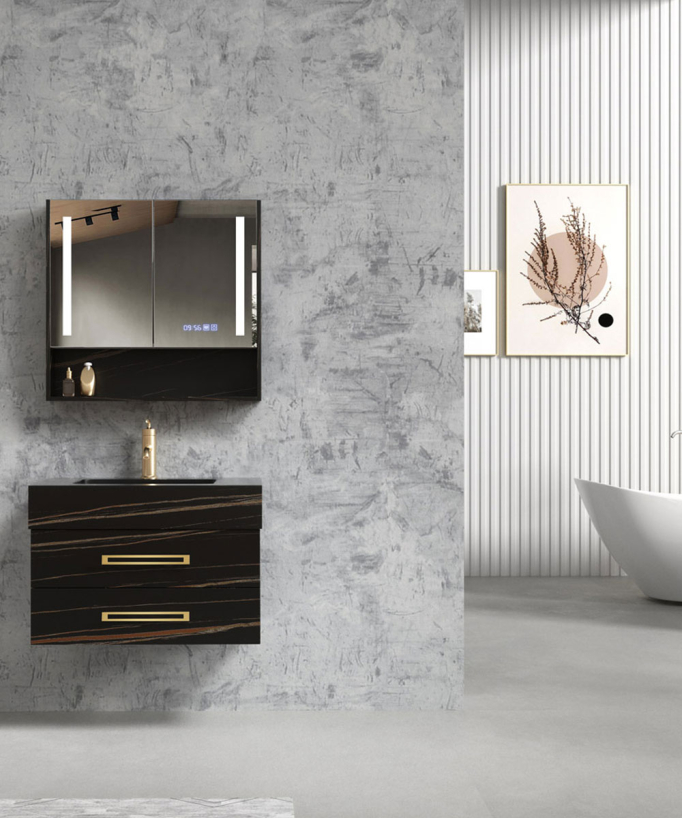Jaipur Bathroom Vanity Unit - Black - 80 cm