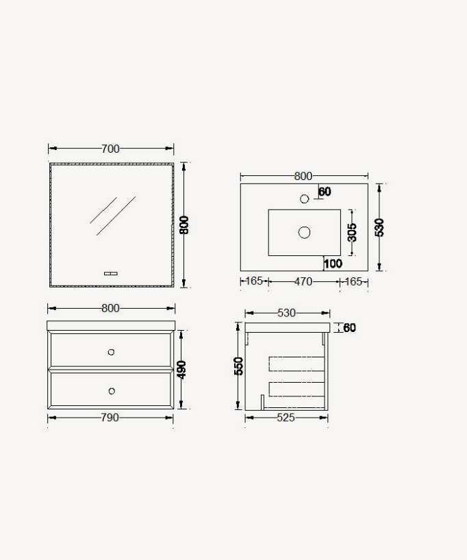 Delhi Bathroom Vanity Unit - Blue