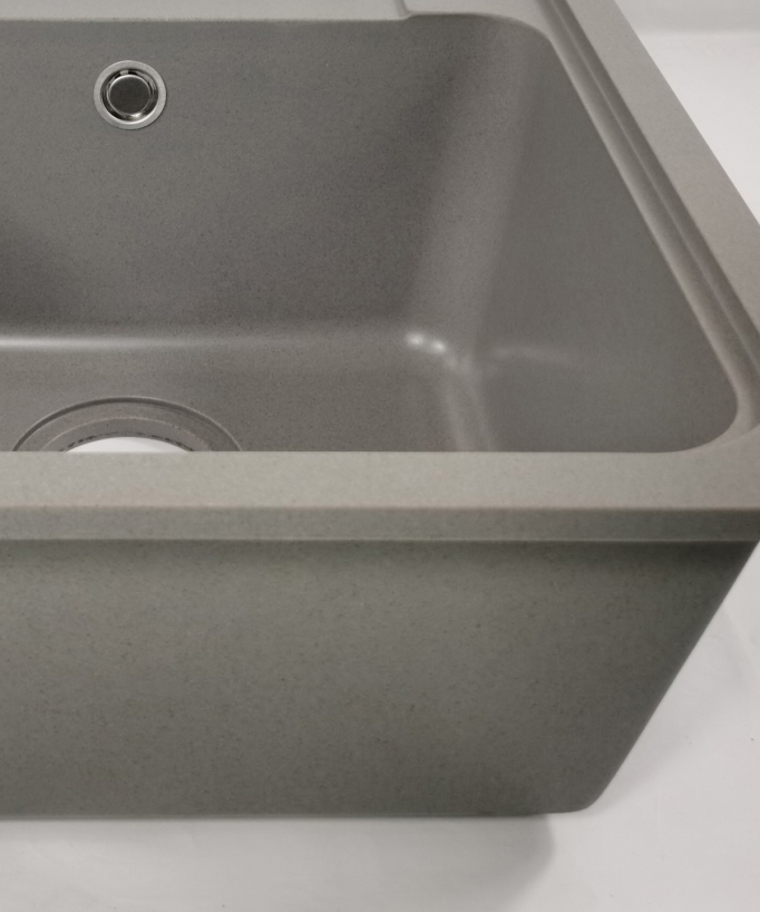 Galanthus 1000mm Kitchen Sink with Drainer - Cement Grey