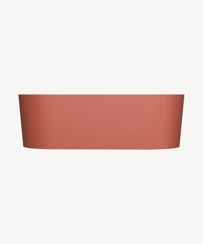 Ovo Freestanding Mineral Composite Bath - Terracotta