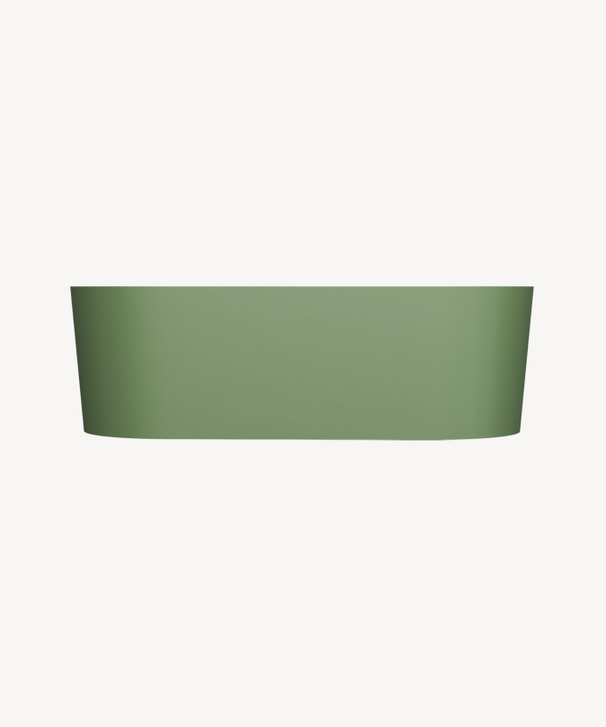 Ovo Freestanding Mineral Composite Bath - Olive Green