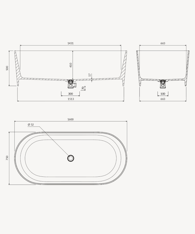 Ovo Freestanding Mineral Composite Bath - Olive Green