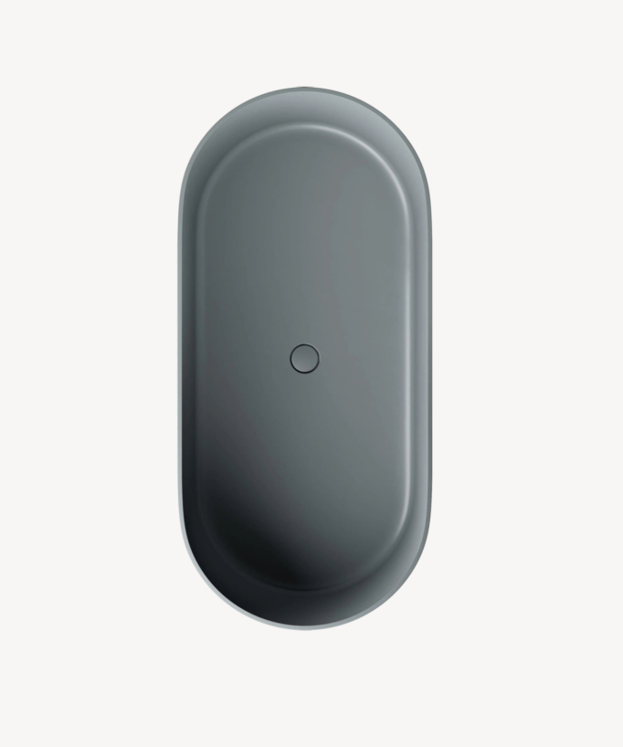 Ovo Freestanding Mineral Composite Bath - Ash Grey