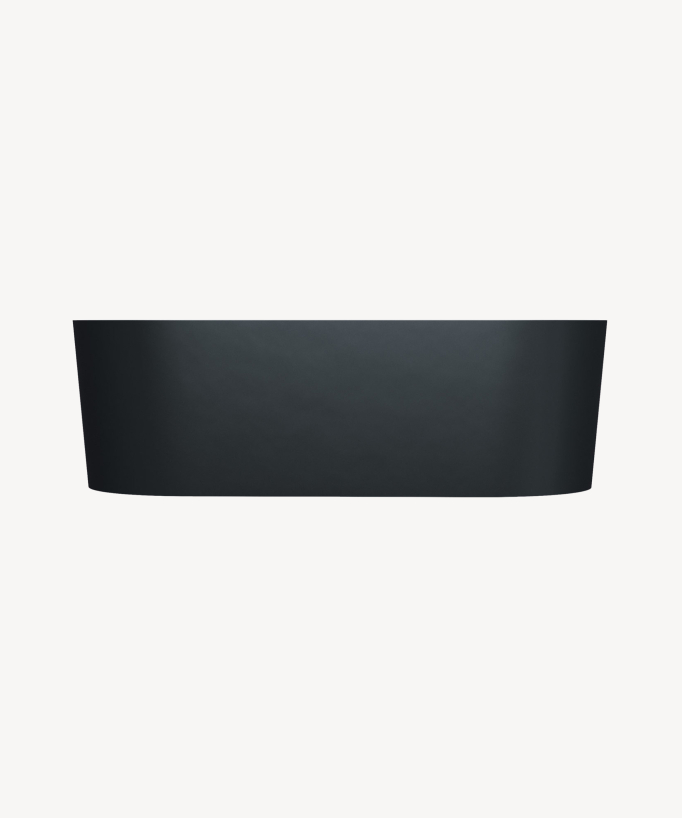 Ovo Freestanding Mineral Composite Bath - Black Lava