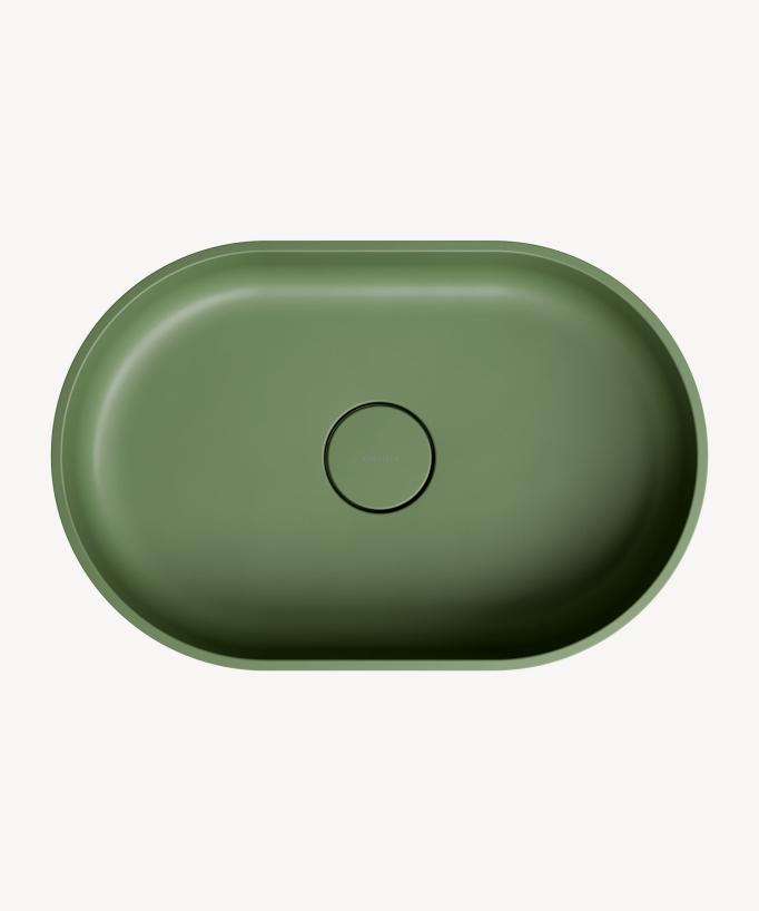 Ovo Countertop Basin - Olive Green