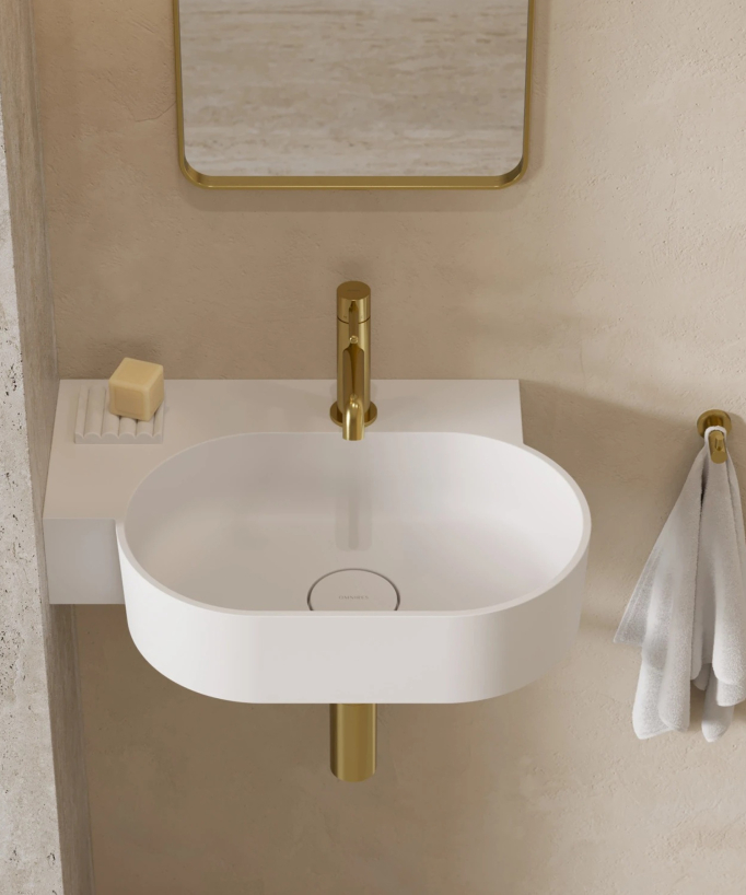 Ovo - Wall-Hung Basin - Matte white