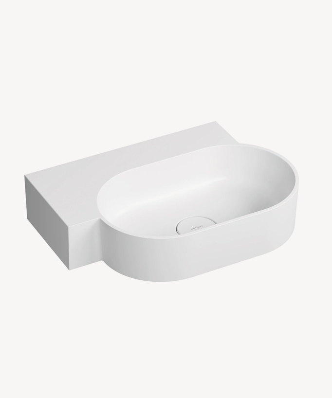 Ovo - Wall-Hung Basin - Matte white
