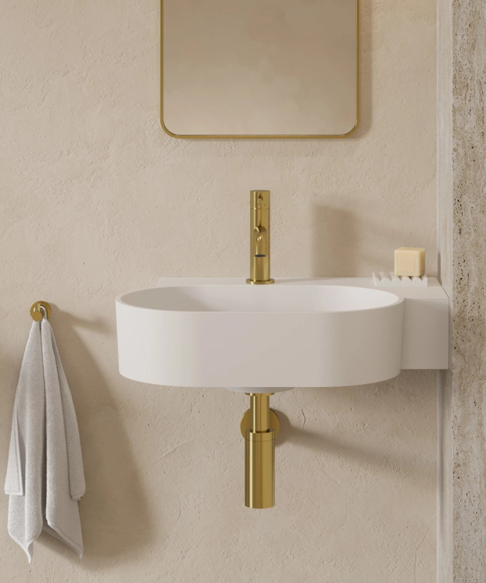 Ovo - Wall-Hung Basin - Matte white