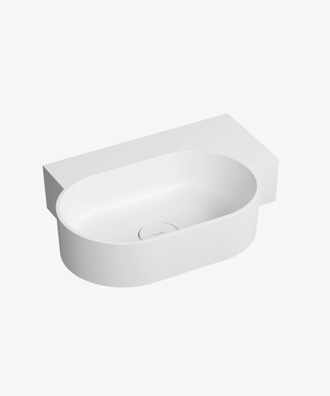 Ovo - Wall-Hung Basin - Matte white