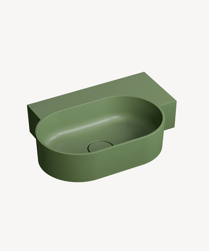 Ovo - Wall-Hung Basin - Olive Green