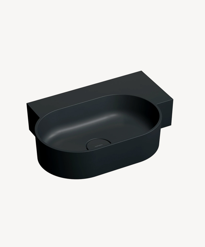Ovo - Wall-Hung Basin - Black